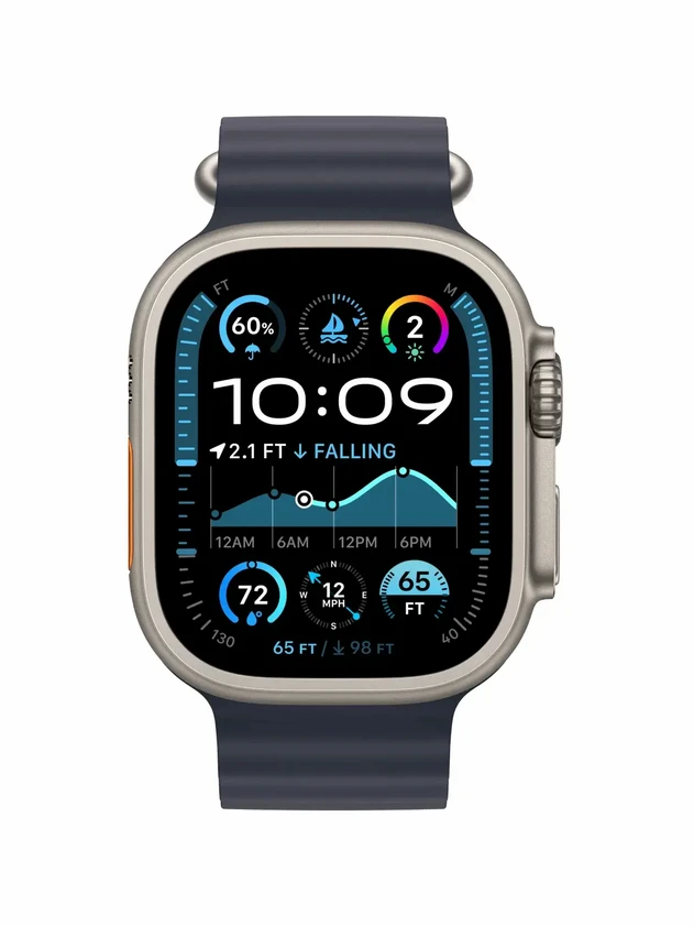 Watch Ultra 2, 49 mm, Natural, Ocean Band, Navy MREM3