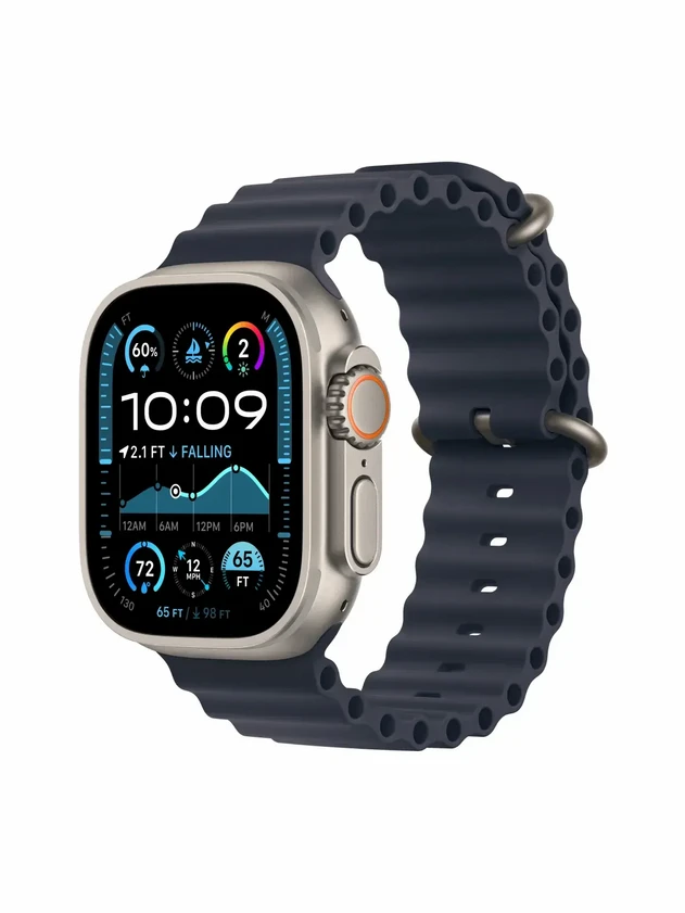 Watch Ultra 2, 49 mm, Natural, Ocean Band, Navy MREM3