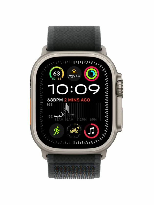 Watch Ultra 2, 49 mm, Natural, Trail Loop, Black - M/L MRG63