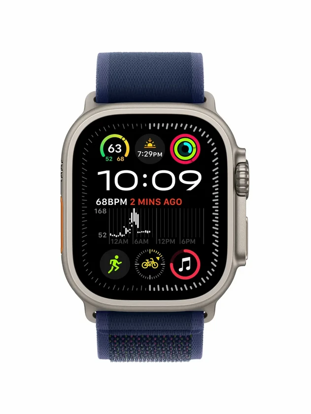 Watch Ultra 2, 49 mm, Natural, Trail Loop, Blue - S/M MRG73