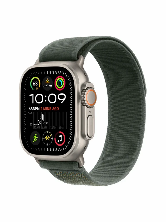 Watch Ultra 2, 49 mm, Natural, Trail Loop, Green - S/M MRG93