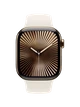 Apple Watch 10, 46 mm, Gold Titanium Stainless steel, Starlight Sport Band, M/L