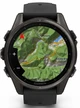 Garmin Fenix 8 43 Amoled Sapphire Carbon Gray DLC Titanium with Black/Pebble Gray Silicone