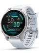 Garmin Fenix 8 43 Amoled Silver with Whitestone Silicone Band