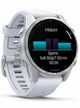 Garmin Fenix 8 43 Amoled Silver with Whitestone Silicone Band