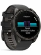 Garmin Fenix 8 47 Amoled Sapphire Carbon Gray DLC Titanium with Black Silicone