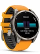 Garmin Fenix 8 51 Amoled Sapphire Carbon Gray DLC Titanium with Spark Orange/Graphite Silicone Band