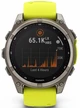Garmin Fenix 8 47 Solar Sapphire Carbon Gray DLC Titanium with Amp Yellow/Graphite Silicone Band