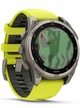 Garmin Fenix 8 47 Solar Sapphire Carbon Gray DLC Titanium with Amp Yellow/Graphite Silicone Band