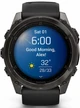 Garmin Fenix 8 51 Amoled Sapphire Carbon Gray DLC Titanium with Black/Pebble Gray Silicone Band