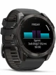 Garmin Fenix 8 51 Amoled Sapphire Carbon Gray DLC Titanium with Black/Pebble Gray Silicone Band