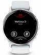 Garmin Venu 3 Silver Stainless Steel Bezel with Whitestone Case and Silicone Band