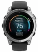 Garmin Fenix E 47мм Нержавеющая сталь, черный силиконовый ремешок