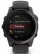 Garmin Fenix E 47мм Серая сталь, черный силиконовый ремешок