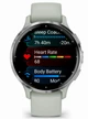 Garmin Venu 3S Silver Stainless Steel Bezel with Sage Gray Case and Silicone Band
