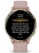 Garmin Venu 3S Soft Gold Stainless Steel Bezel with Dust Rose Case and Silicone Band