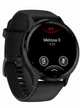 Garmin Venu 3 Slate Stainless Steel Bezel with Black Case and Silicone Band