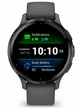 Garmin Venu 3S Slate Stainless Steel Bezel with Pebble Gray Case and Silicone Band