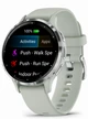 Garmin Venu 3S Silver Stainless Steel Bezel with Sage Gray Case and Silicone Band