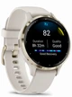 Garmin Venu 3S Soft Gold Stainless Steel Bezel with Ivory Case and Silicone Band